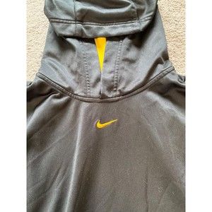 Vintage Y2K Nike Center Swoosh Black Hoodie Basketball Size Men's L